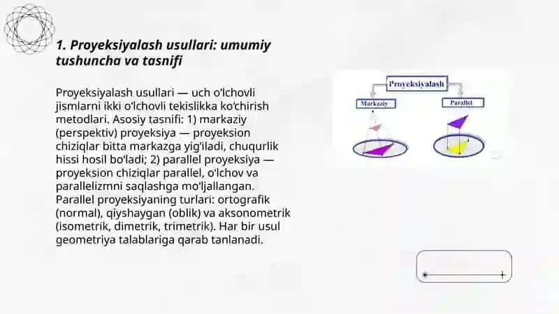 PROYEKSIYALASH USULLARI 3
