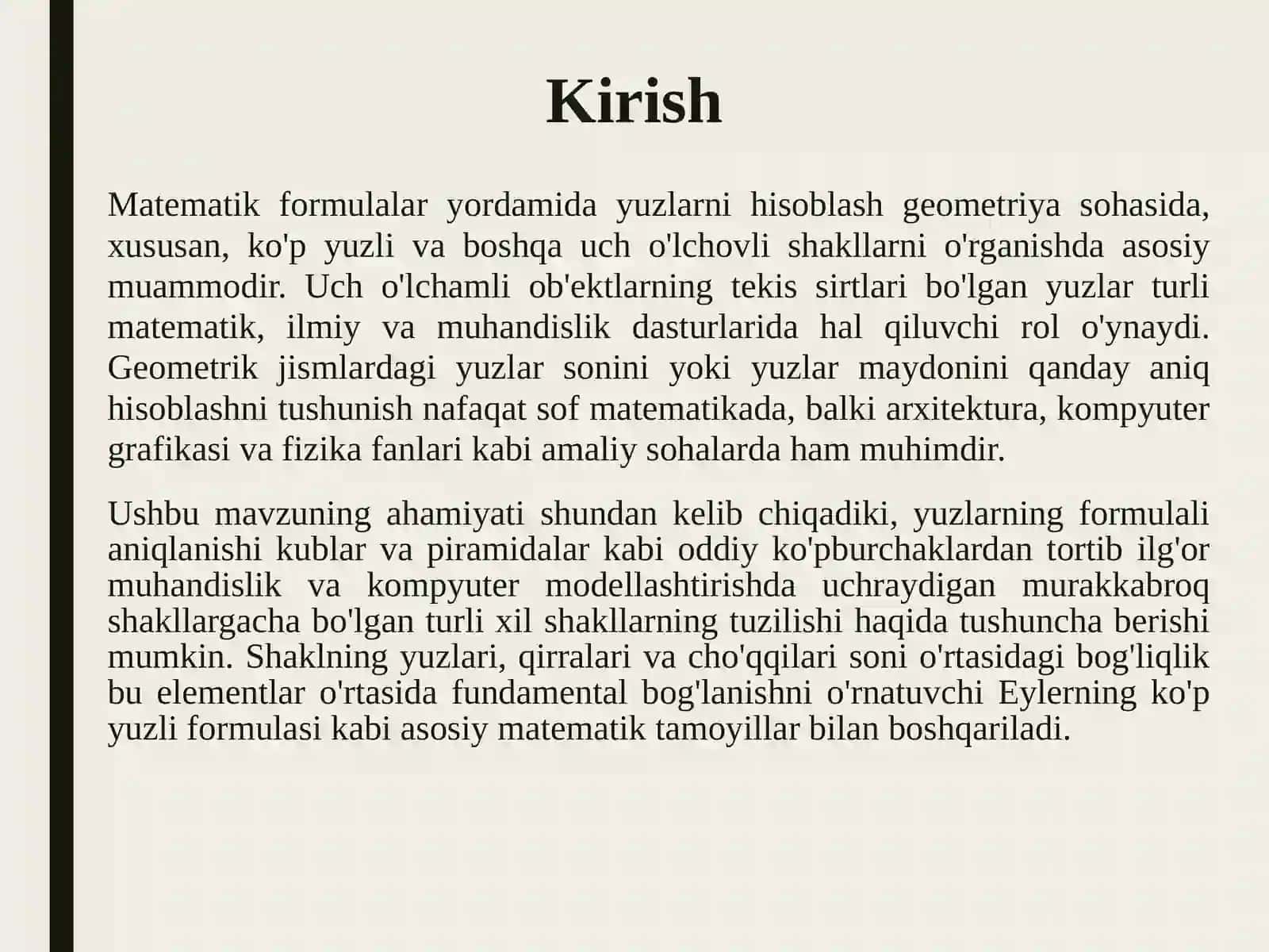 “YUZLARNI FORMULA YORDAMIDA HISOBLASHGA DOIR MASALALAR” 3