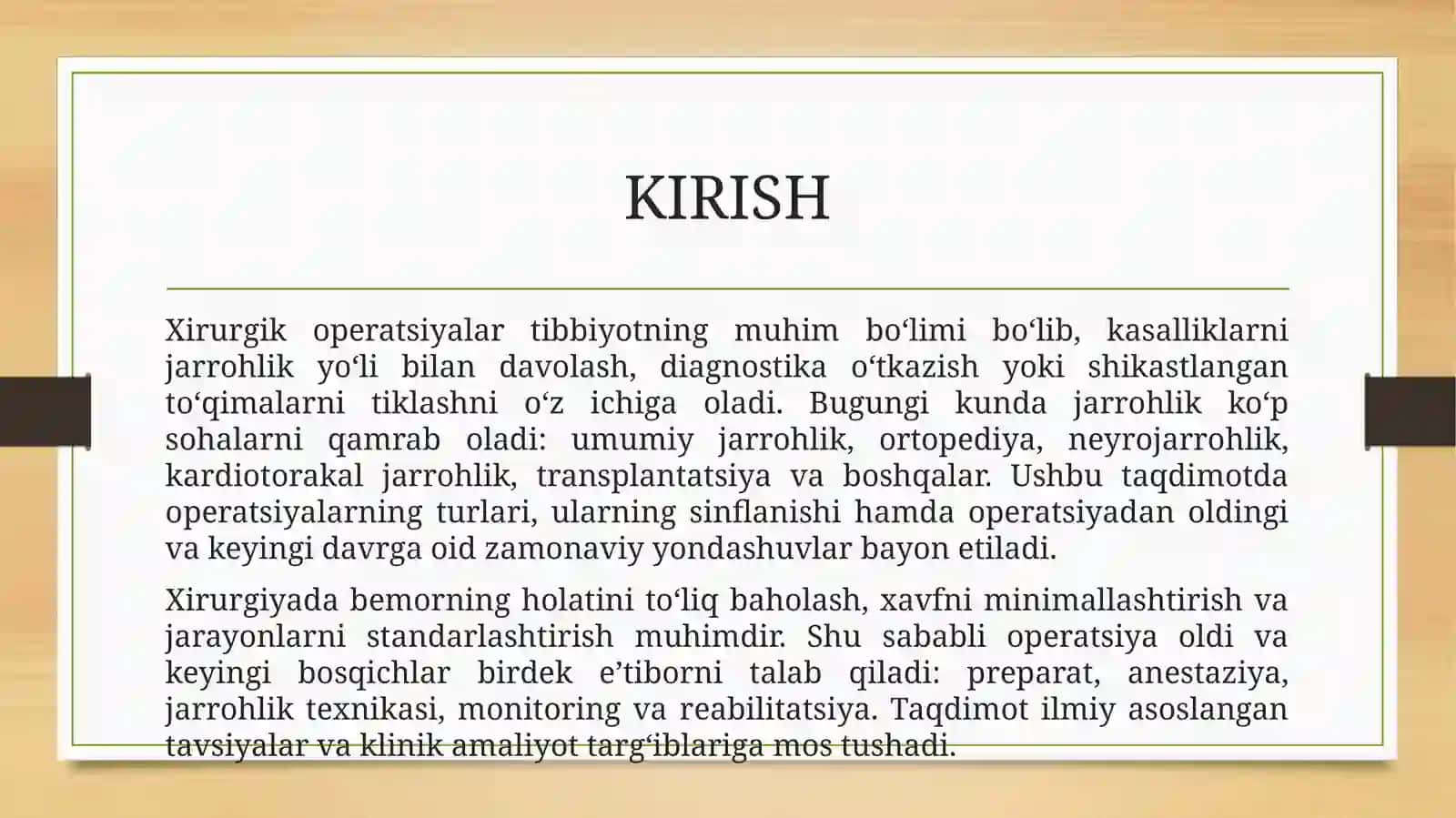 Xirurgik operatsiyalar turlari va sinflanishi 3