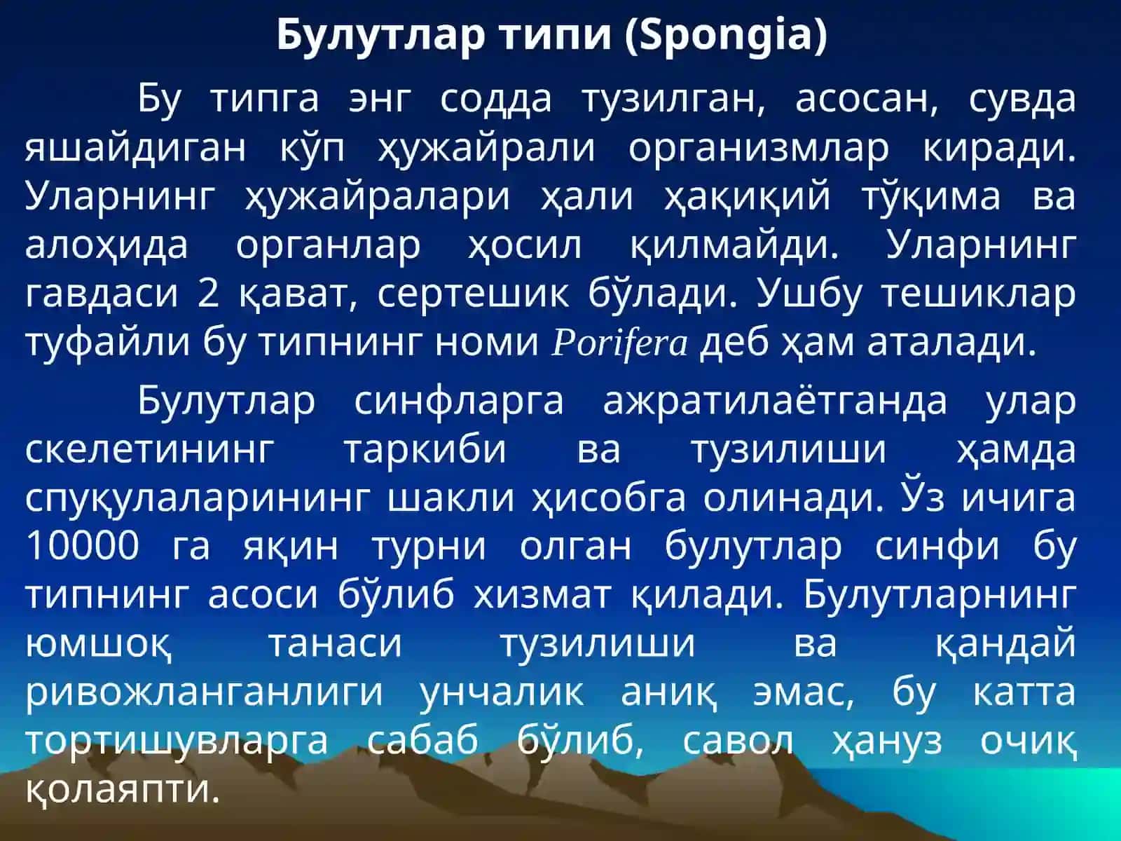 Булутлар типи (Spongia) 3