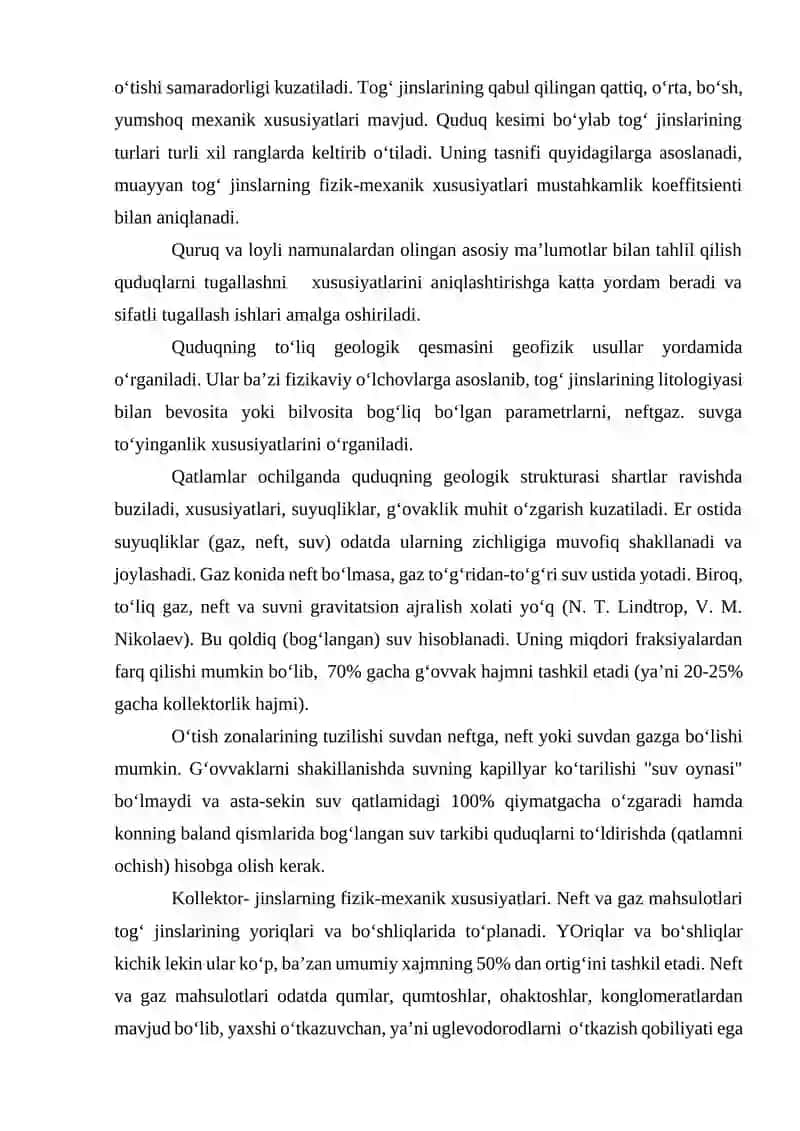 MAVZU. QUDUQNI TUGATISHNING ILMIY ASOSLARI 3