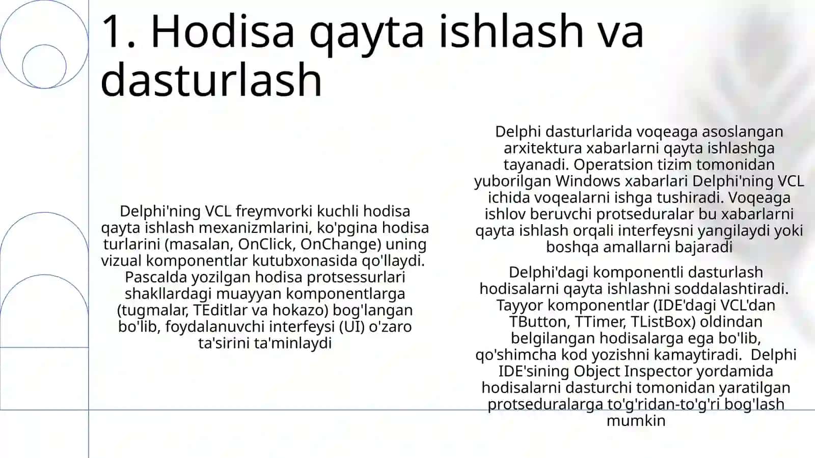 DELHPI tilida ilova yaratish 3