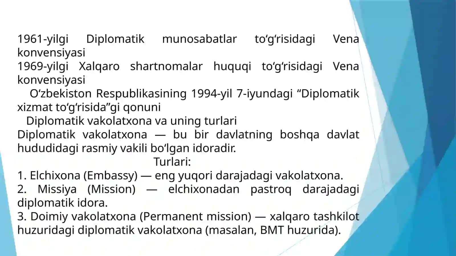 Diplomatik huquq tushunchasi 3