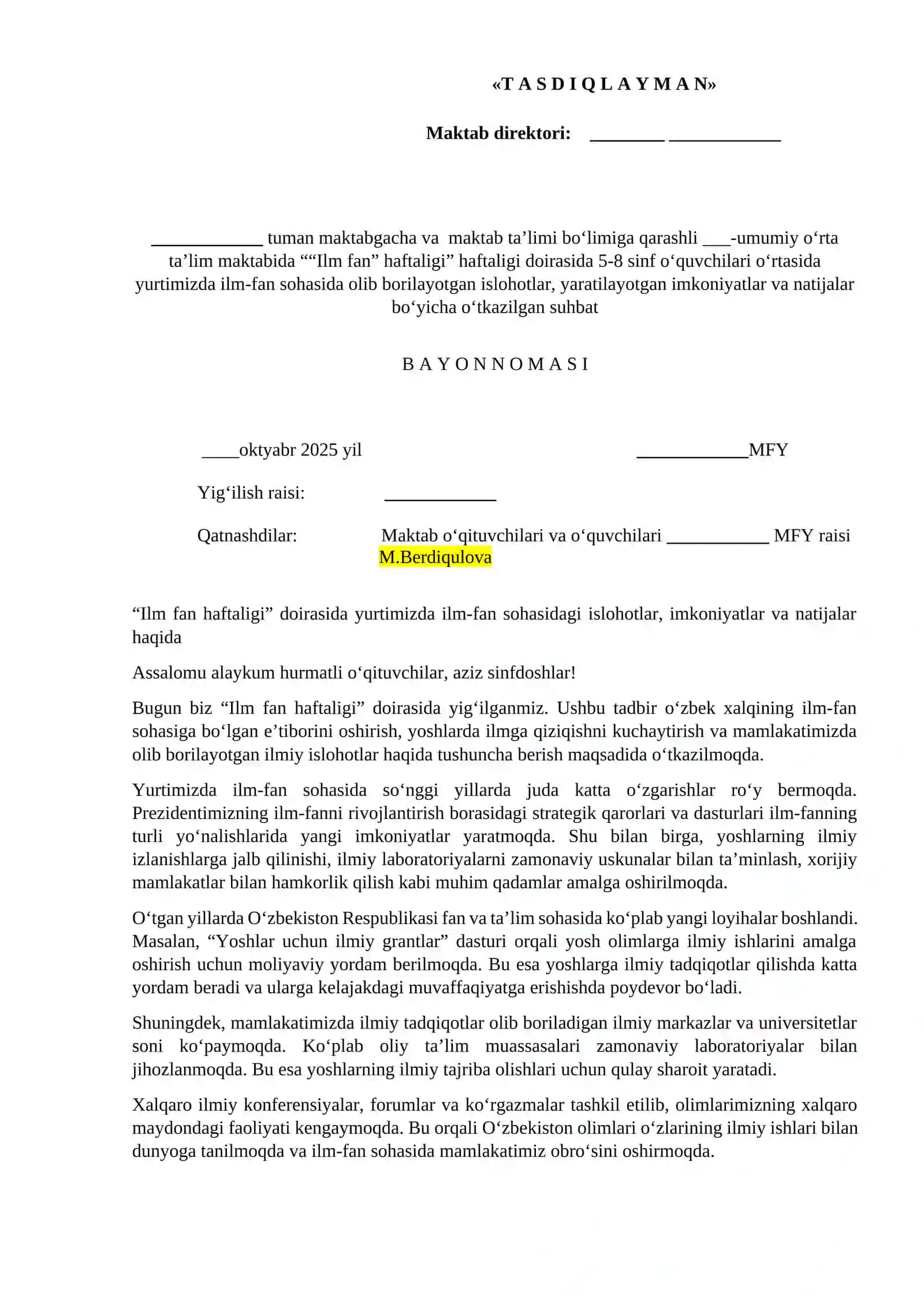 Ilm-aql chirog‘i tadbiri 3