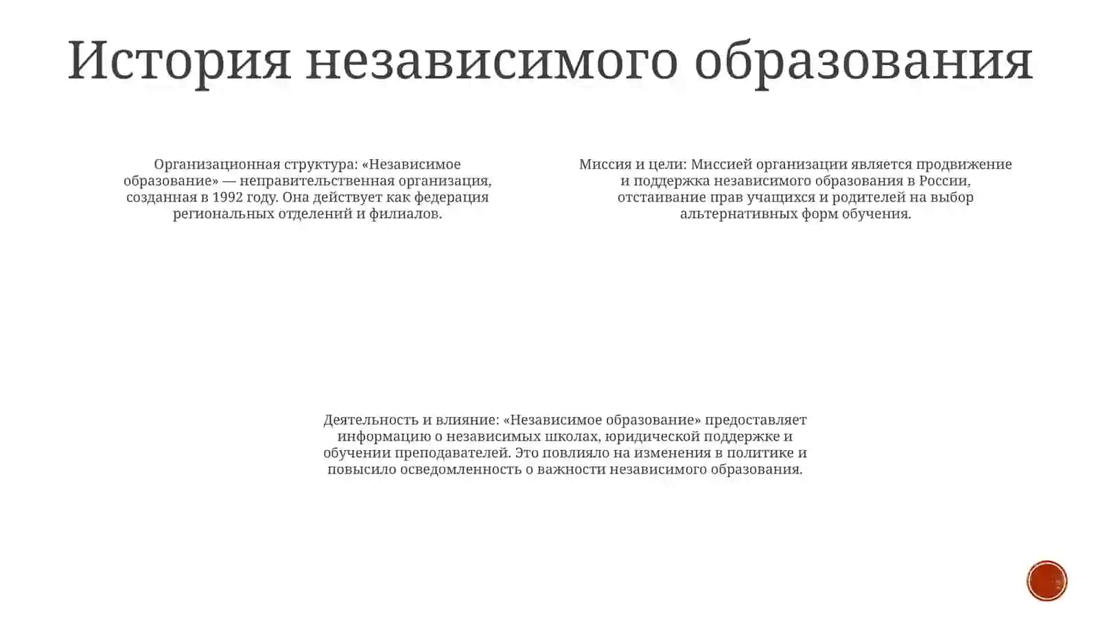 Организация Независимого Образования 3