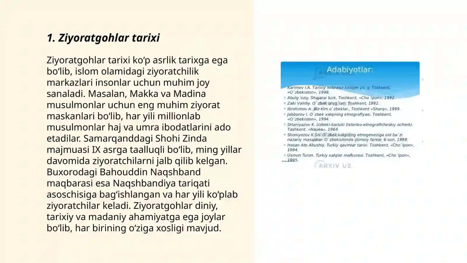 Ziyoratgohlar tarixi 3