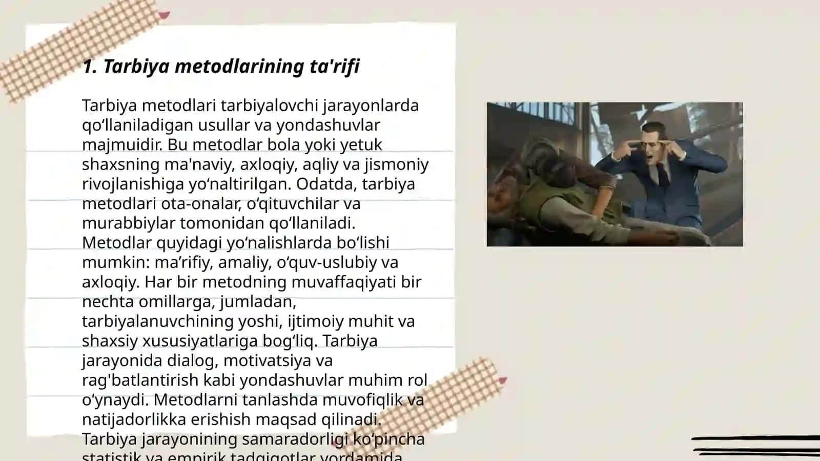 Tarbiya metodlarining jamoaning rivojlanish darajasiga bog'liqligi 3