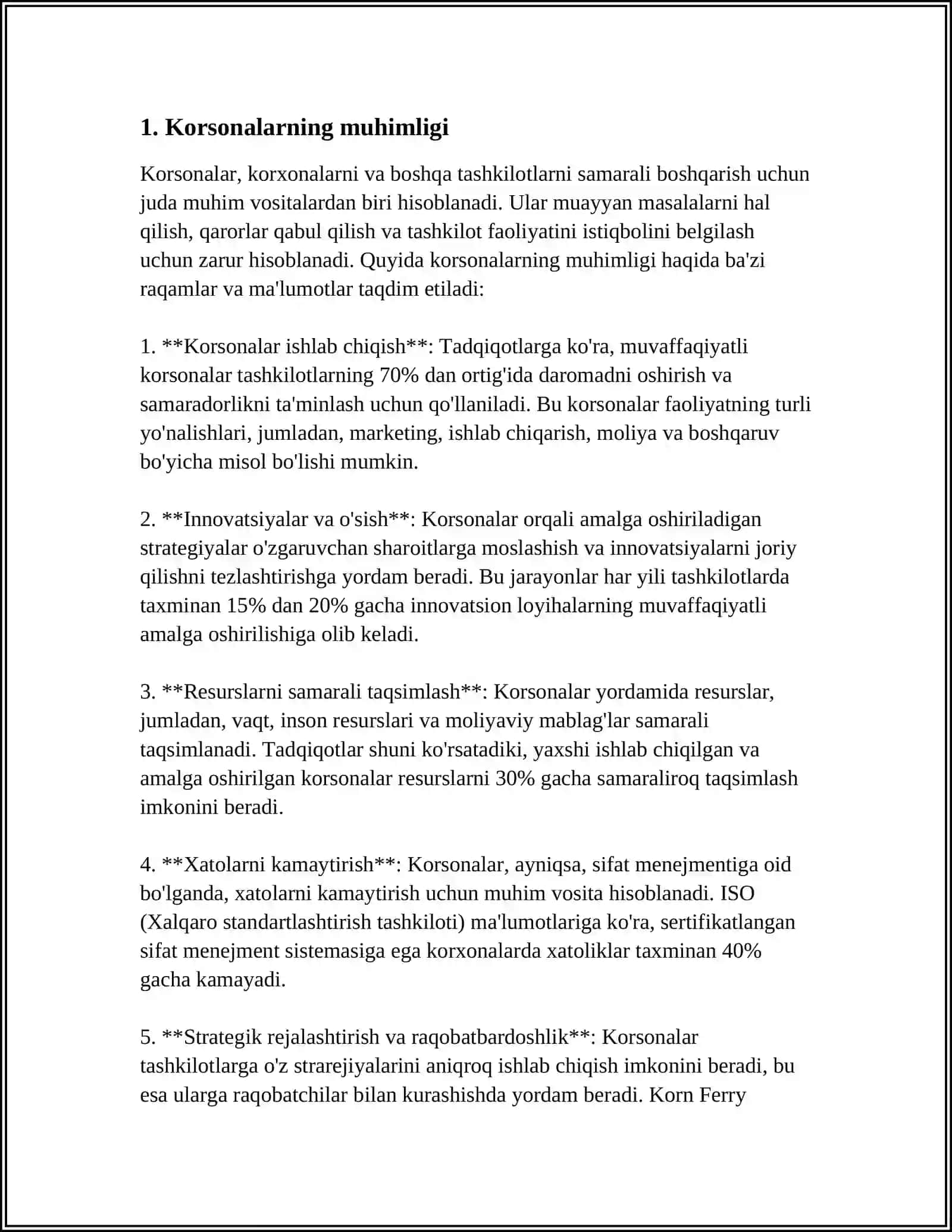 KORSONA (FIRMA) XARAJATIARI VA FOYDASI 3