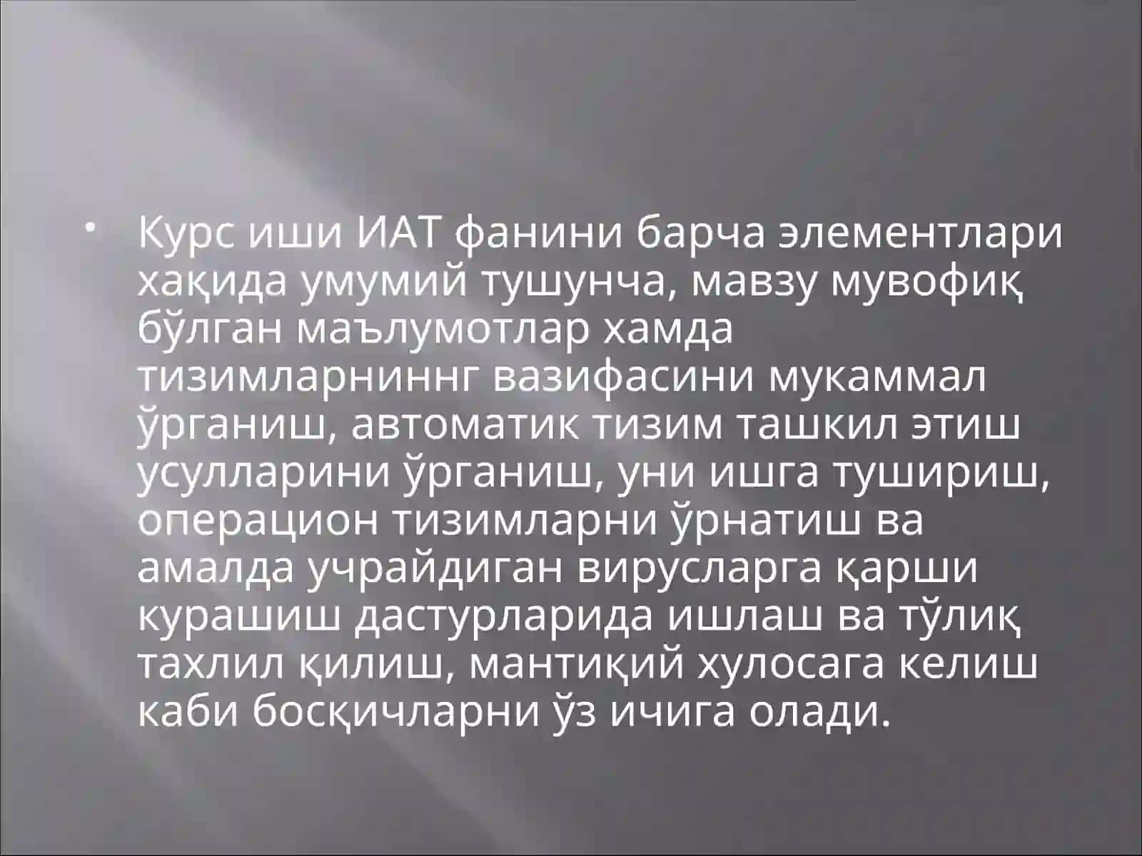 Kurs ishi 3