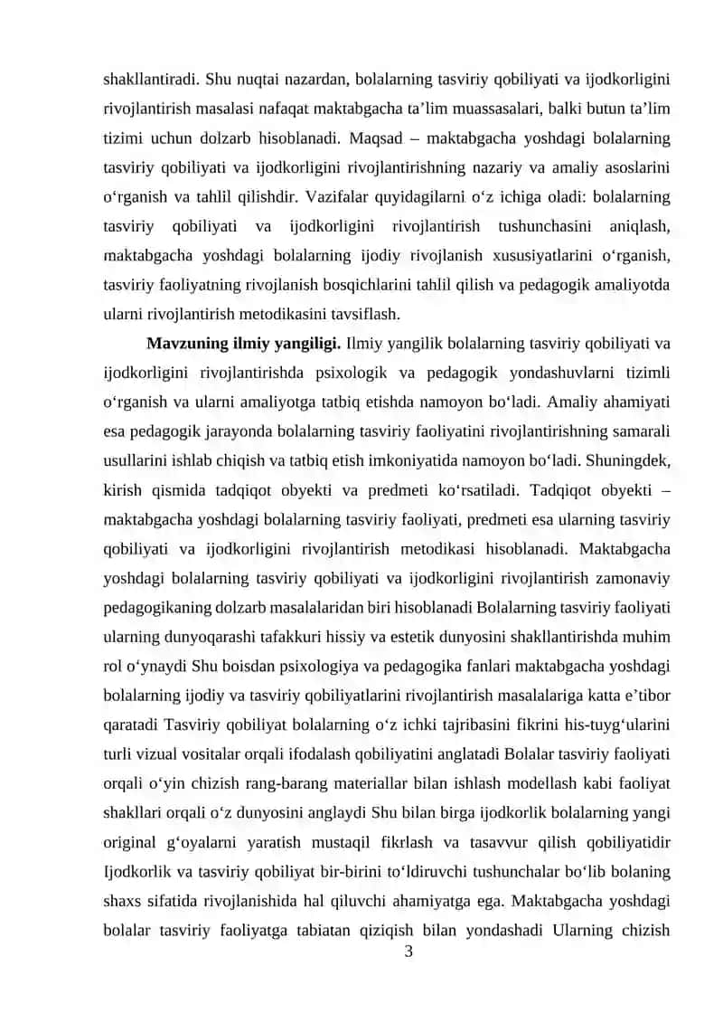 Maktabgacha yoshdagi bolalarni tasviriy qobilyati va ijodkorligini rivojlantirish 3