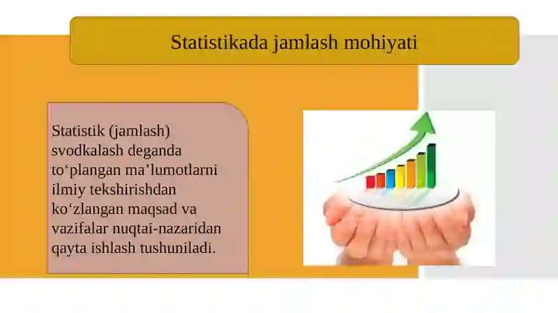 Statistik jamlash va guruhlash, o‘rtacha miqdorlar 3