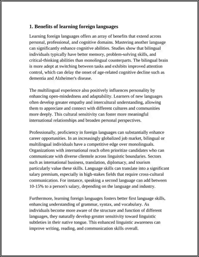 Benefits of learning foreign languages 3