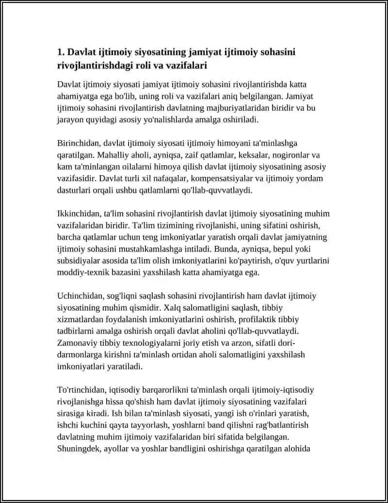 JAMIYATNING IJTIMOIY SOHASINI RIVOJLANTIRISHDA DAVLAT IJTIMOIY SIYOSATINING AHAMIYATI 3