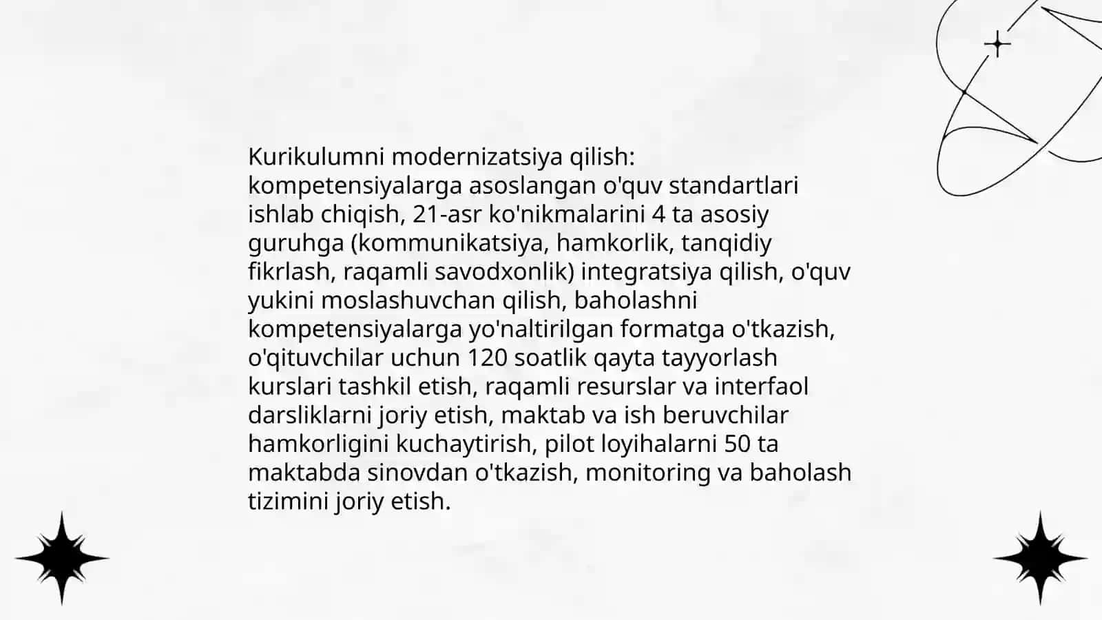 Maktablarda taʼlim tizimini rivojlantirishning ustuvor yoʻnalishlari 3