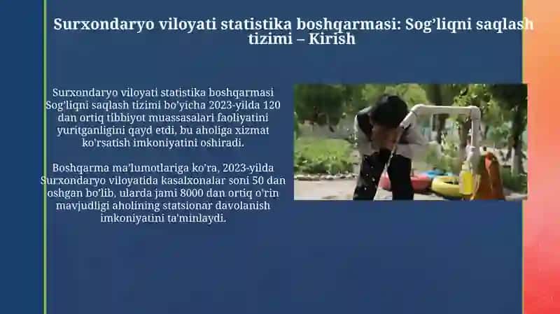 Surxondaryo viloyati statistika boshqarmasi: Sog’liqni saqlash 3