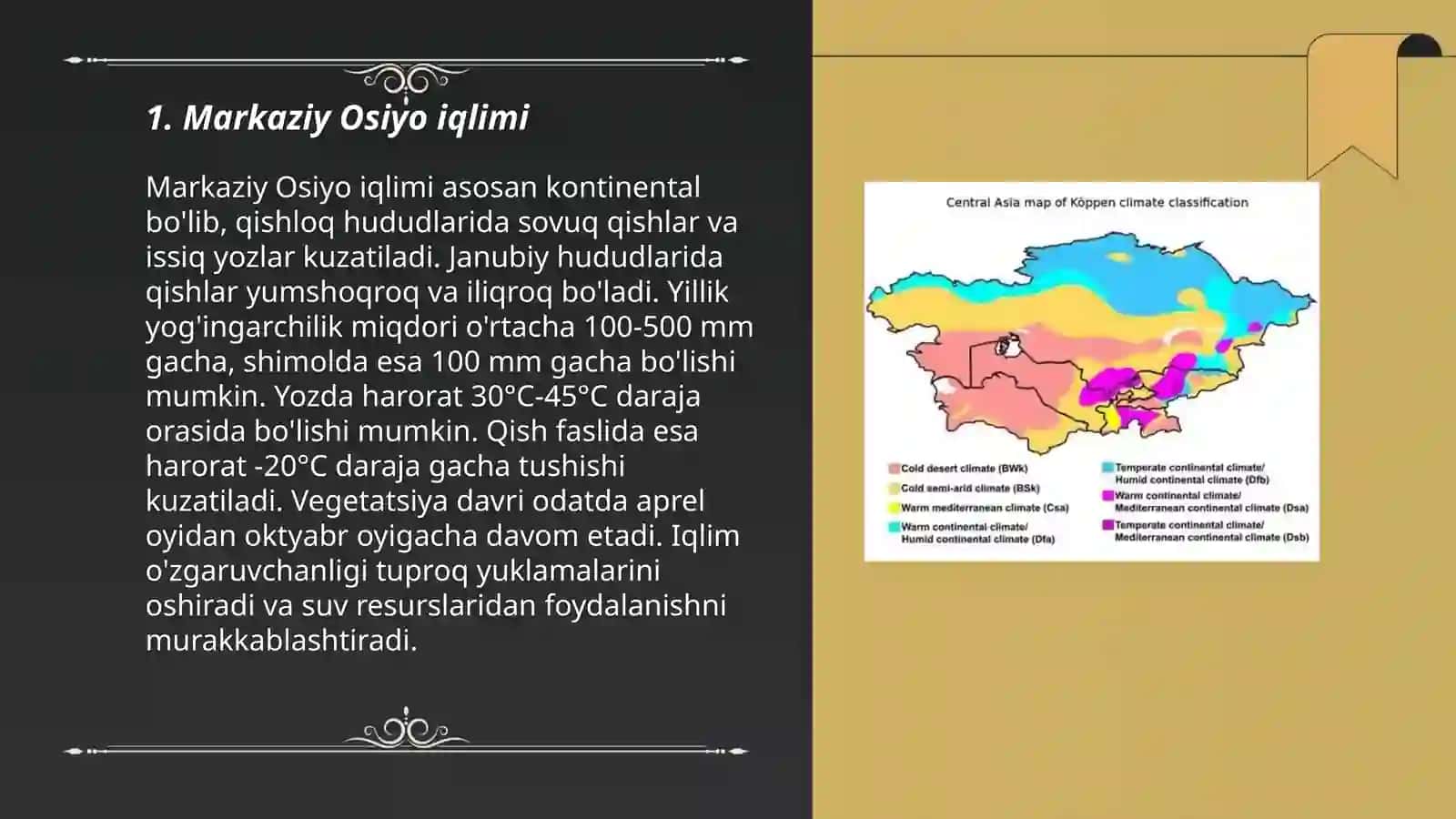 Ôrta osiyo iqlim xaritalari 3