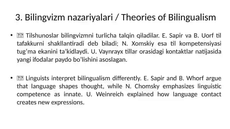 Bilingvizmgakirish/ Introduction to Bilingualism 3