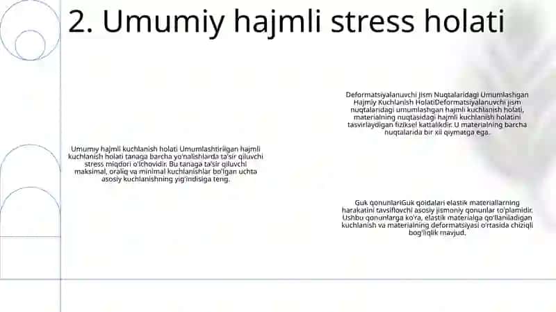Umumiy Hajmli Kuchlanish Holati Guk Qonunlari 3