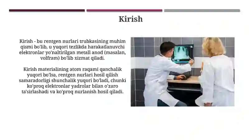 Rentgen nurlari qanday hosil buladi 3