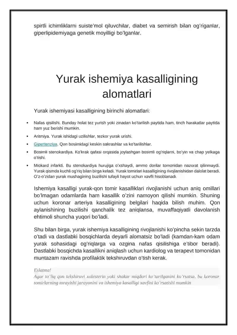 Yurak ishemiyasi 3
