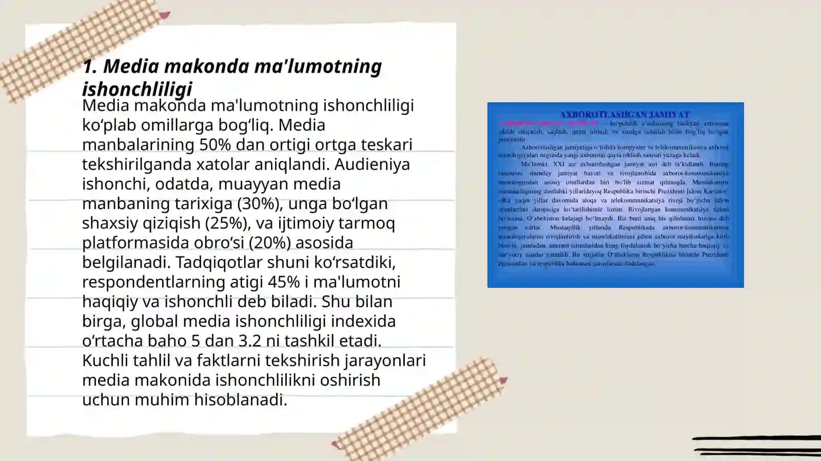 Media makonda axborotni taqdim etish 3