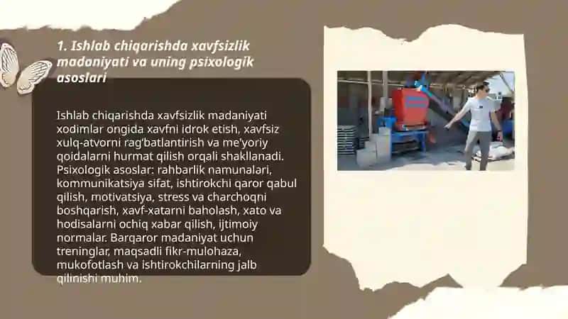 Ishlab chiqarishda xavfsizlik madaniyati va uning psixologik asoslari 3