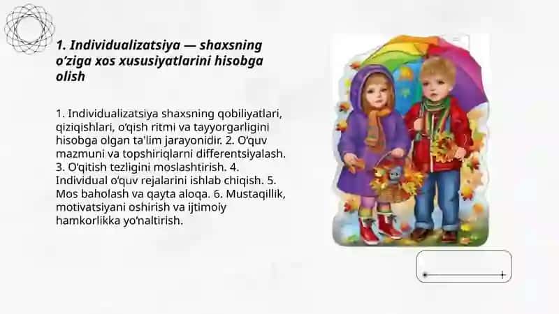 Shaxsga yo'naltirilgan ta'limni asosiy tamoyillari 3
