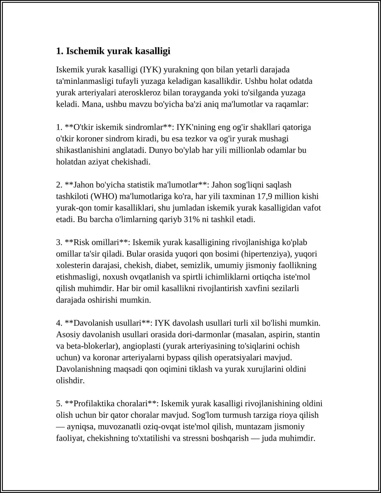 Iskemik yurak kasalligi 3