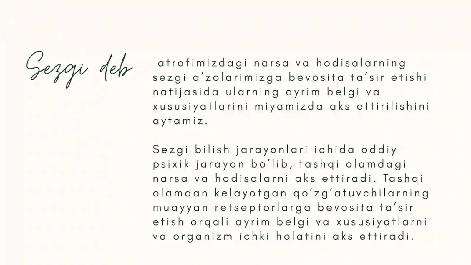 Sezgi va idrokning psihologik mohiyati,fiziologiyasi 3