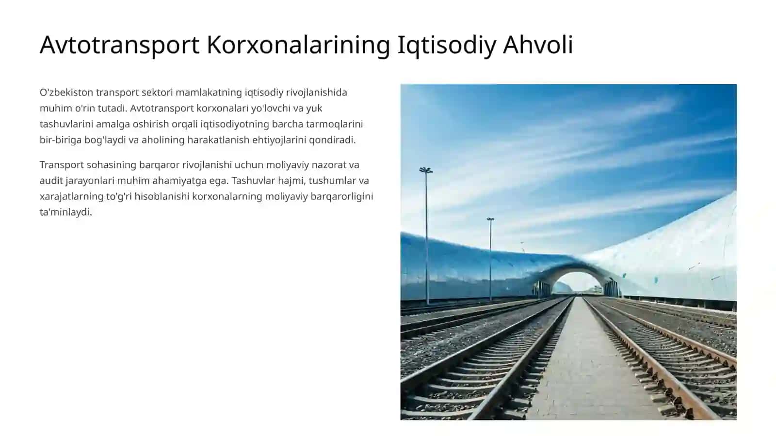 Avtotransport korxonalarida tashuvlar va tushumlar hamda moliyaviy natijalar auditi 3