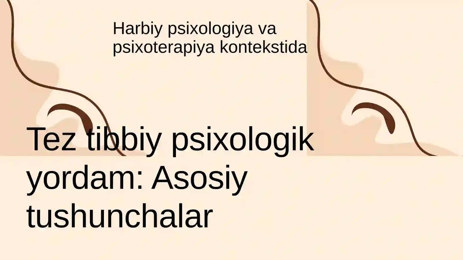 Tez tibbiy psixologik yordam harbiy psixologiya va psixoterapiya 3