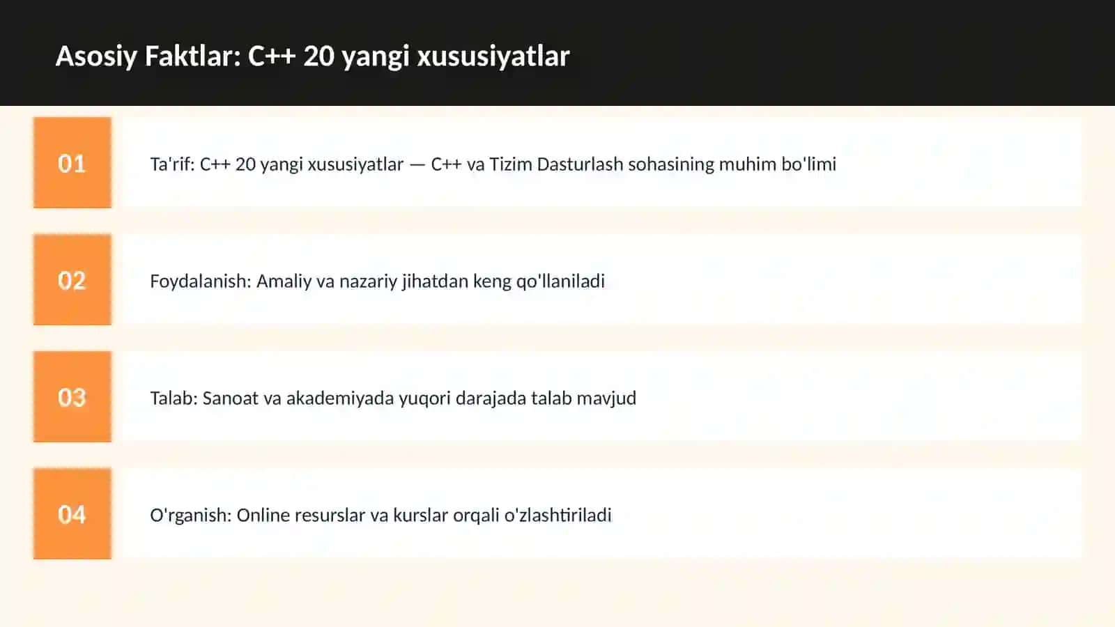 C++ 20 yangi xususiyatlar 3
