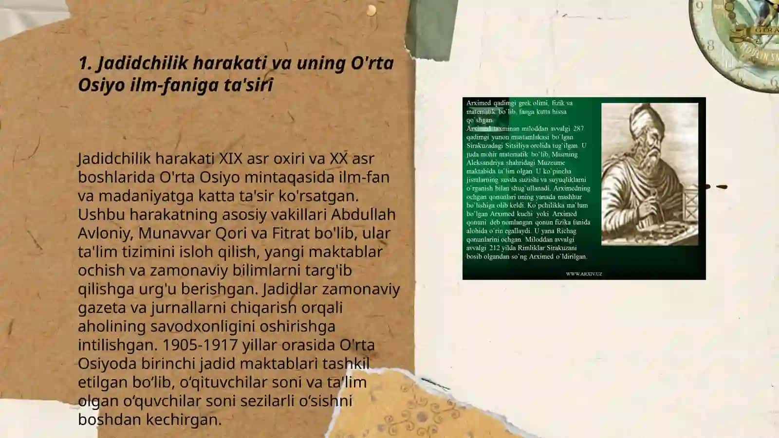 Jadid ulamolarining O'rta Osiyo ilm-fanida tutgan o'rni 3