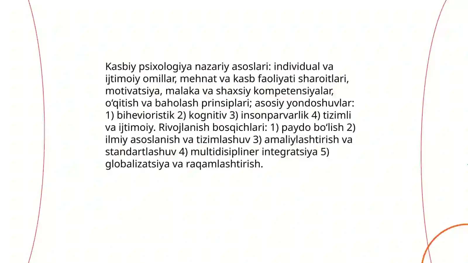 Kásiplik psixologiya rawajlanıwınıń tiykarģı basqıshları 3
