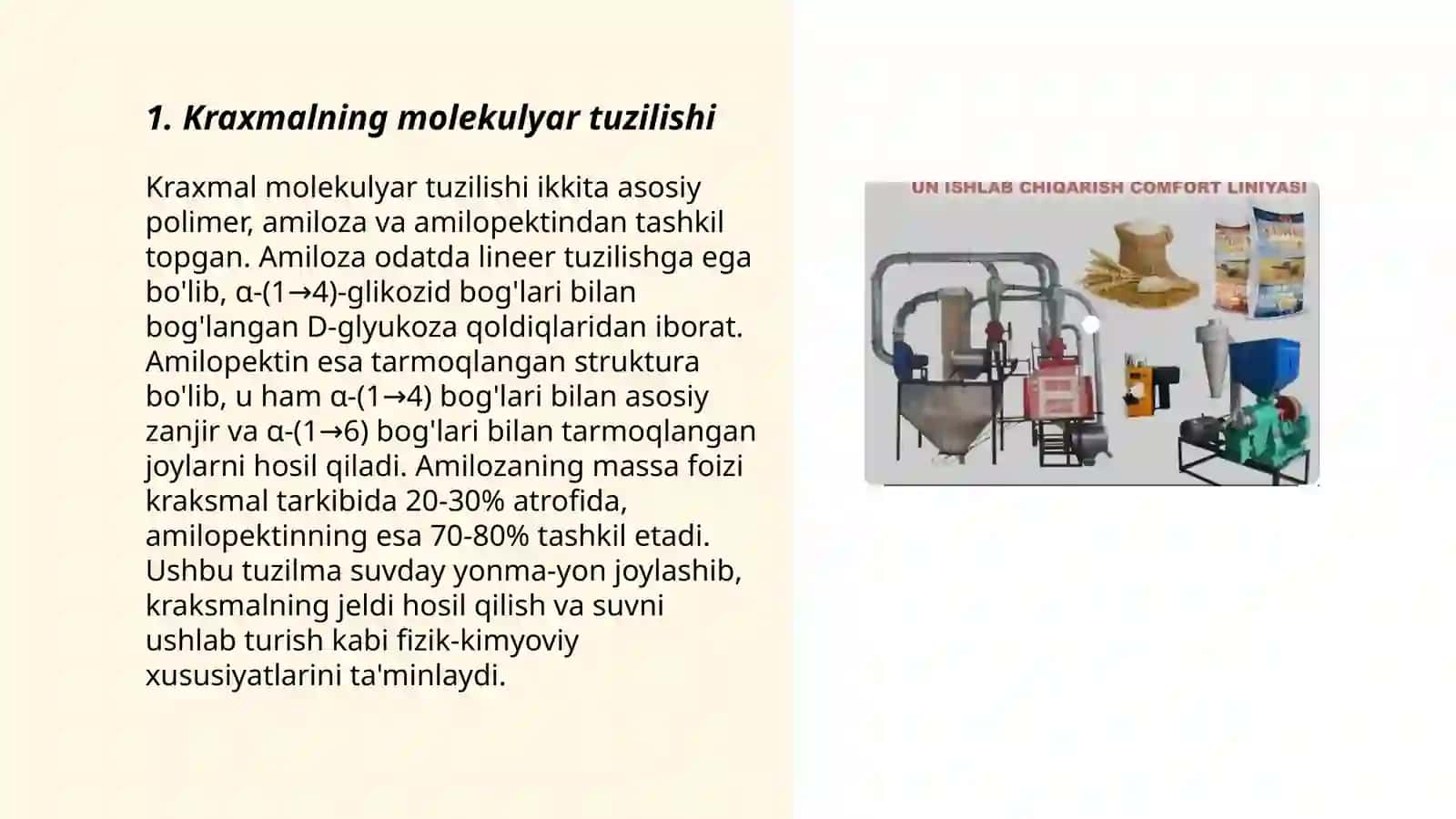 Kraxmalning tuzilishi va kimyoviy tarkibi 3