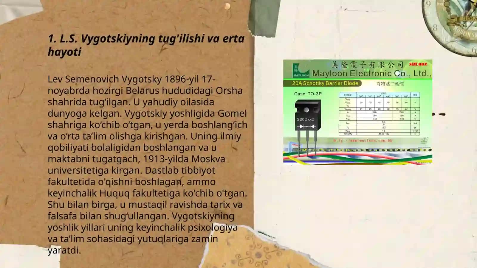 L.S.Vigotskiy hayoti ijodi.Maxsus pedagogikaga qoʻshgan hissasi 3