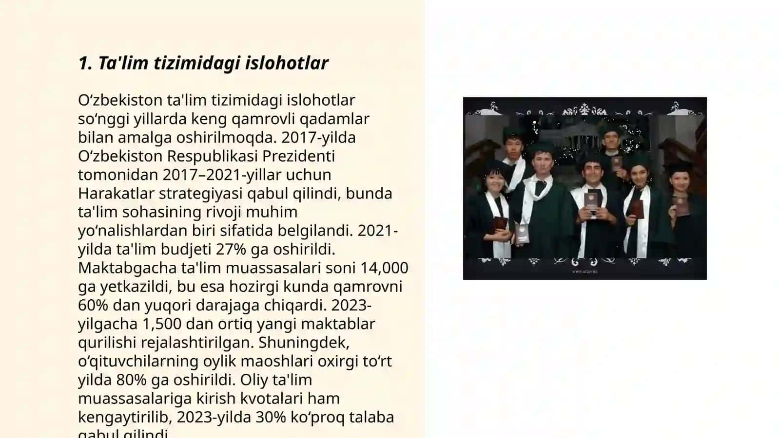 Ta'lim tizimidagi islohotlar 3
