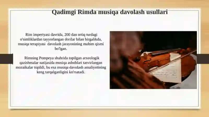 Qadimiy davrda musiqaning shifobaxsh xususiyatlari 3