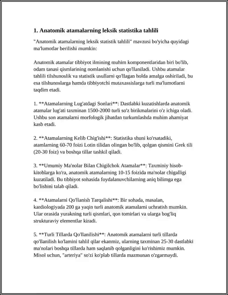 ANATAMIK ATAMALARNING STATISTIK TUZILISHI 3