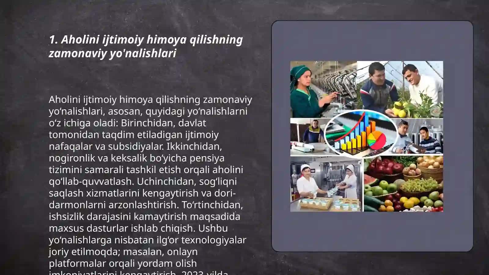 Aholini ijtimoiy himoya qilishning zamonaviy yo'nalishlari 3