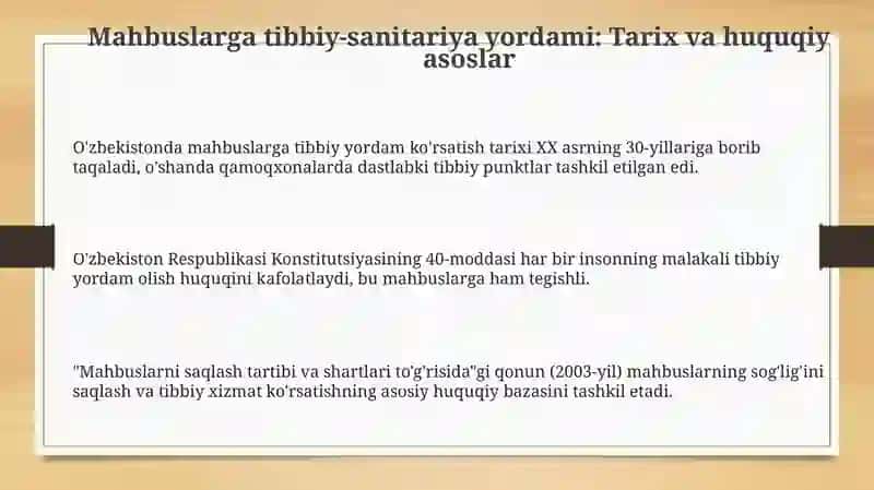 Mahkumlarning tibbiy-sanitariyata’minoti 3