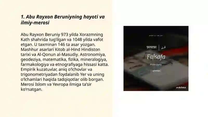 Abu Rayxon Beruniyning falsafiy va tabiiy-ilmiy qarashlari 3