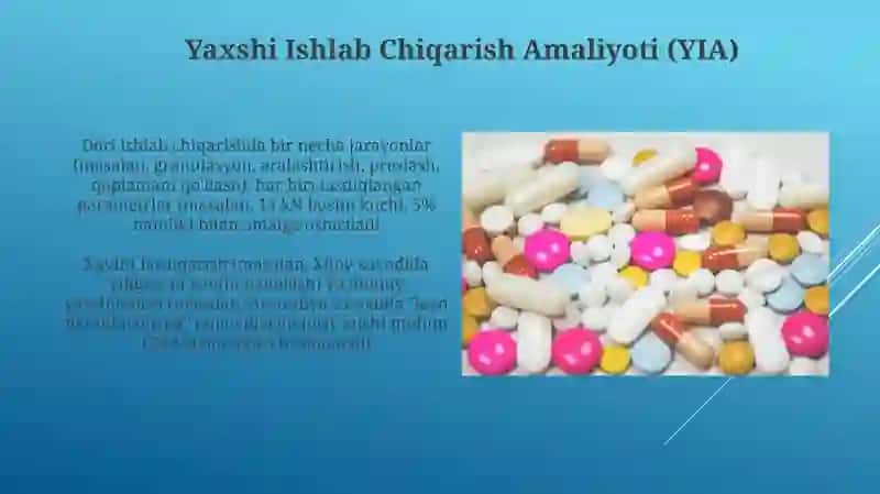 Farmatsevtik mahsulotlarni ishlab chiqarish asoslari 3