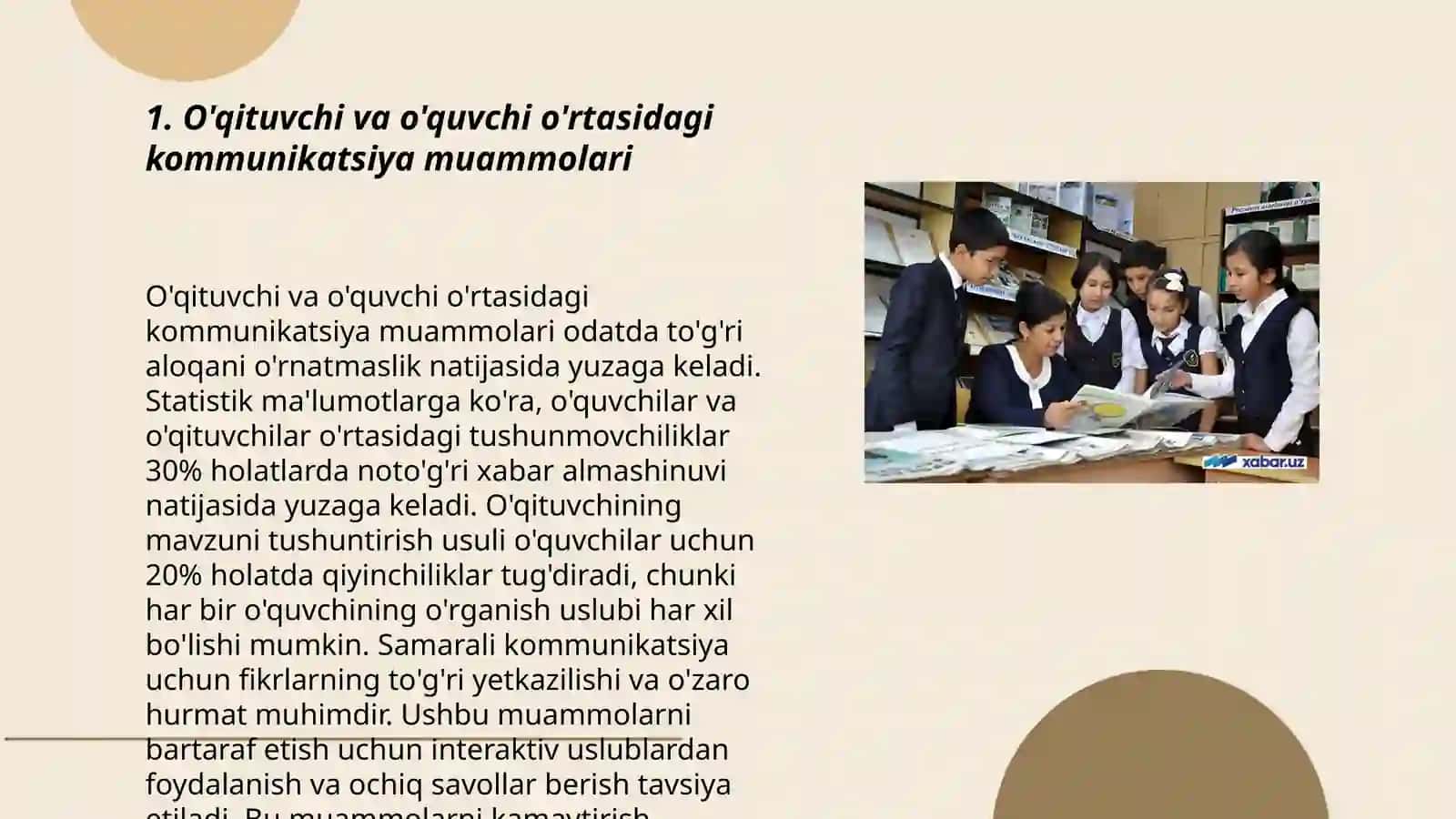 O'qituvchi va o'quvchi o'rtasidagi ziddiyatlarning riskologik tavsifi 3