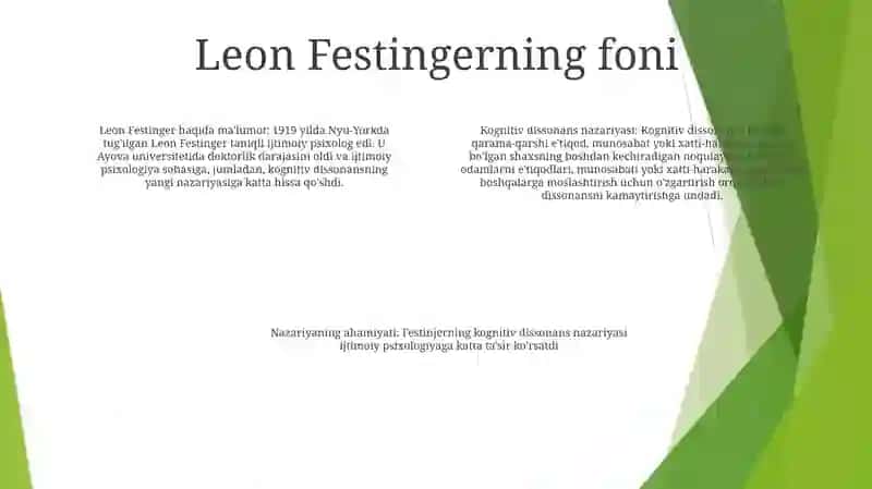 L.Fistengerning Kognitiv Dissonans Nazariyasi 3