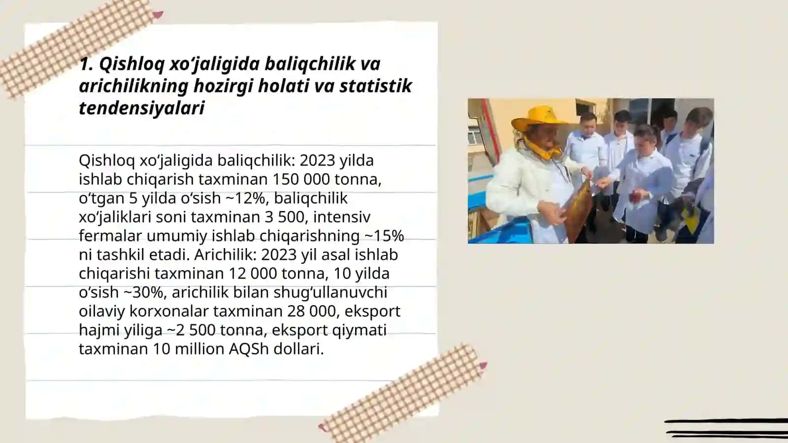 Qishloq xo‘jaligida Baliqchilik va Arichilikning Rivojlanish Tendensiyalari 3