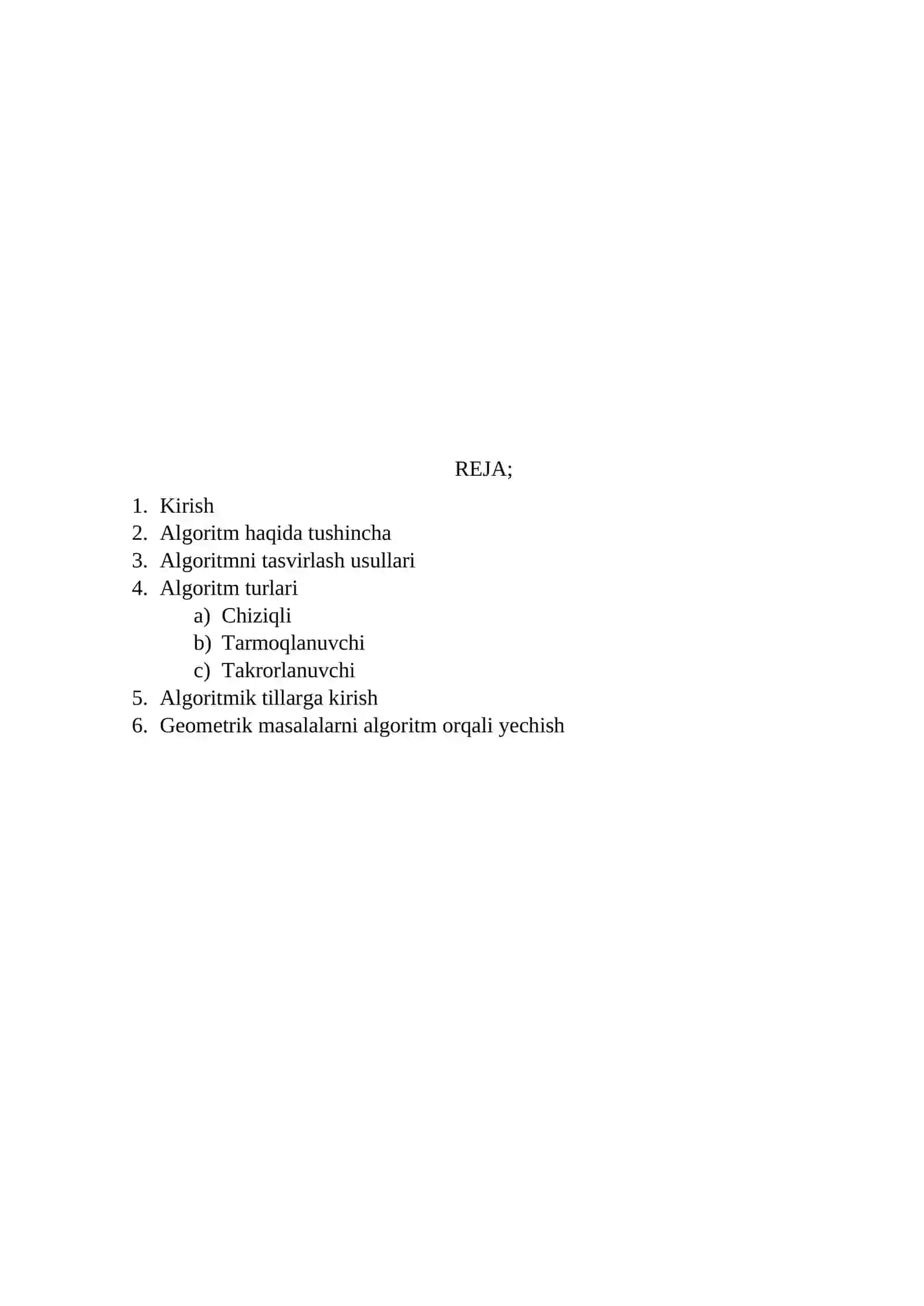 GEOMETRIYANING BA’ZI BIR MISOLLARI.ALGORITMLARNI LOYIHALSH VA TAHLIL QILISH 3