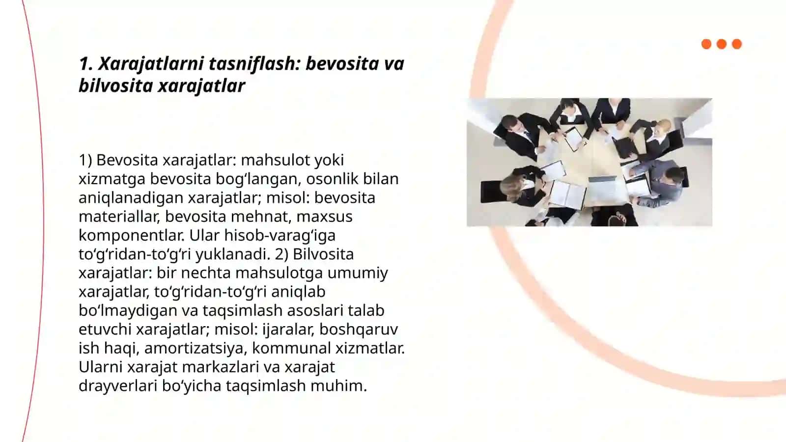 Boshqaruv hisobini tashkil qilishda xarajatlarni hisobga olish xususiyatlari 3