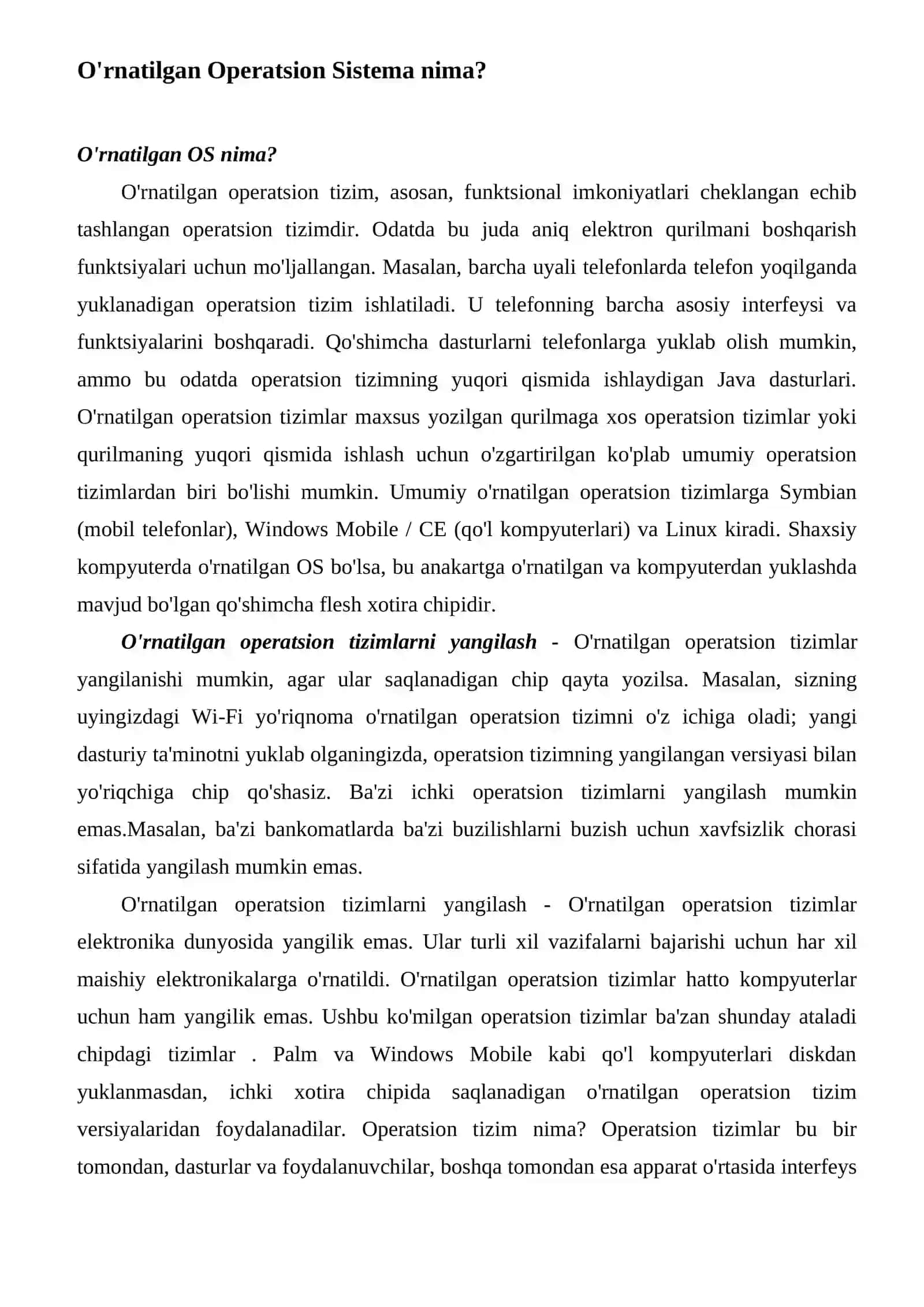 O'rnatilgan Operatsion Tizimlarda Xotirani Boshqarish 3