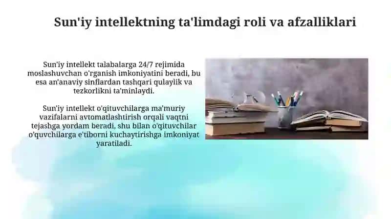 Sun'iy intellektning ta'limdagi o'rni 3